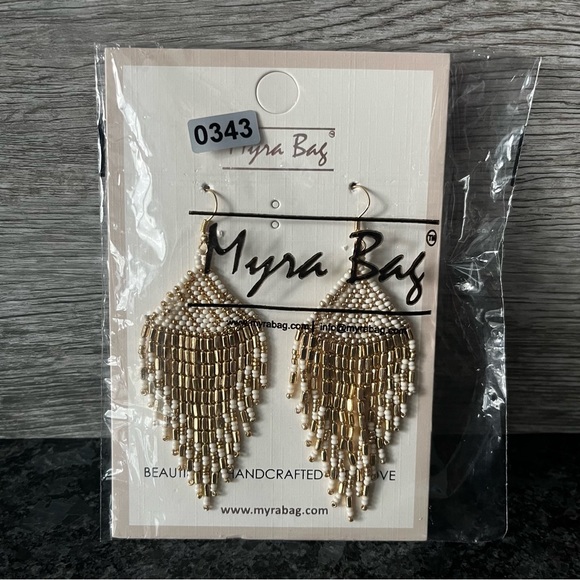 NEW - MYRA BAG GOLDEN EARTH ENCHANTMENT EARRINGS - Picture 2 of 6